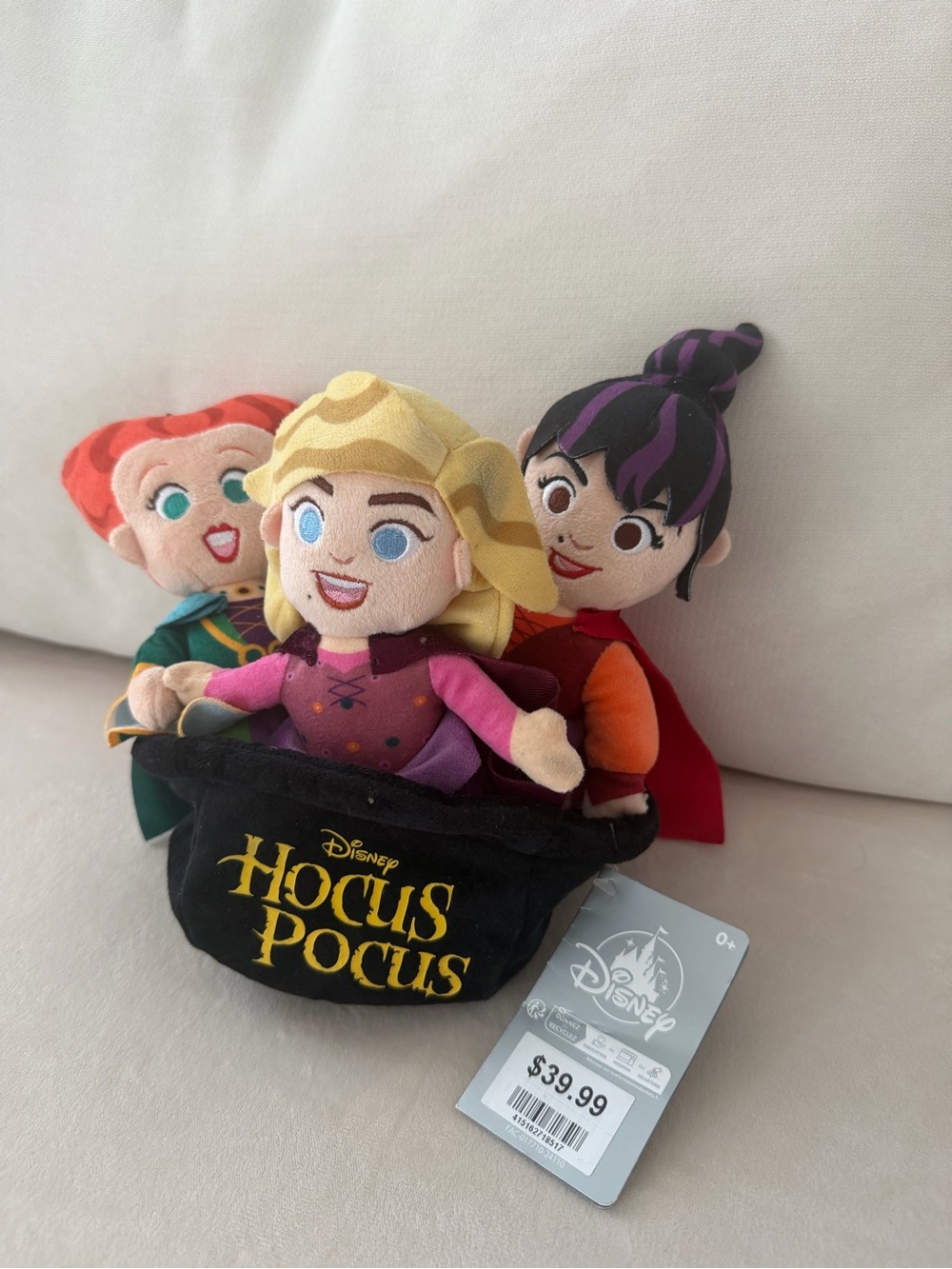Disney Hocus Pocus Sanderson Sisters Plush Trio - Red, Blonde, Purple